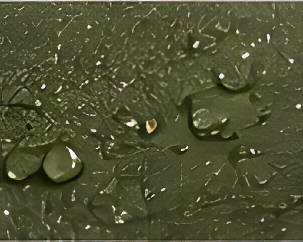 Close-up of the grain of finished green cactus leather